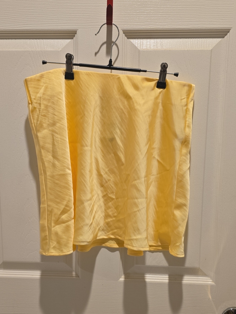 a new day Pale Yellow Midi Skirt